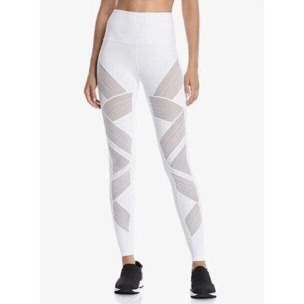 Alo Yoga‎ White Moto Leggings Size XS